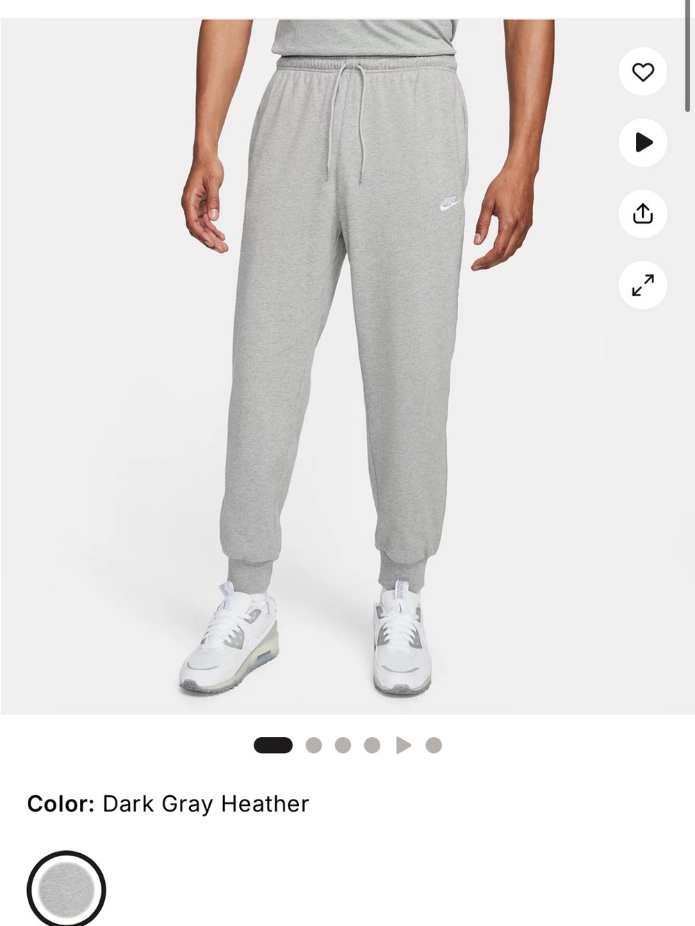 Nike Men’s Grey jersey Joggers.